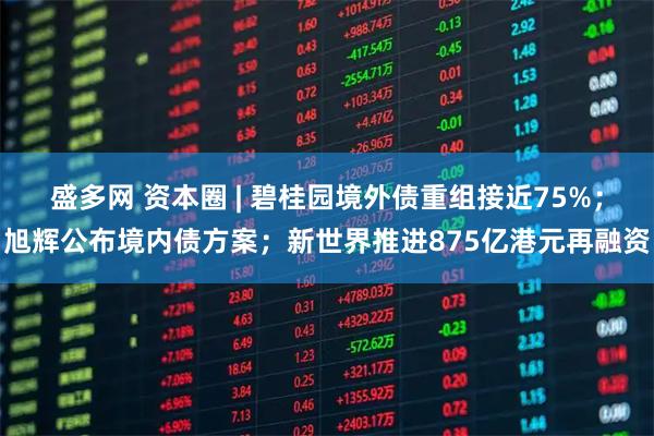 盛多网 资本圈 | 碧桂园境外债重组接近75%；旭辉公布境内债方案；新世界推进875亿港元再融资
